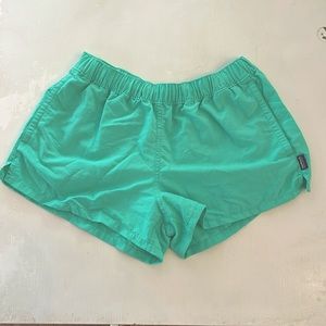 Patagonia Women’s Barely Baggies 2.5” shorts in fresh teal
